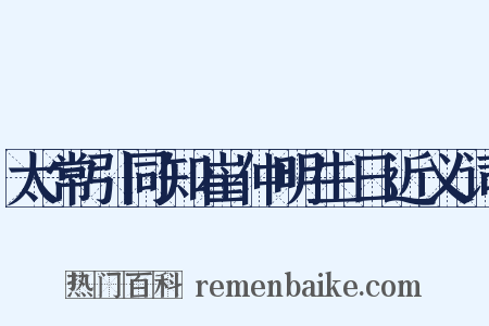 太常引同知崔仲明生日近义词是什么意思的图片